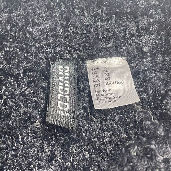 H&M Divided Black Boucle Teddy Bear High Neck Pullover - N0479 - Picture 3 of 7